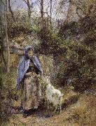Camille Pissarro Woman sheep oil painting on canvas
